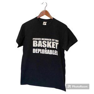 Black Tee Proud Member Of The Basket Of Deplorables S/S T-Shirt Men's Size M